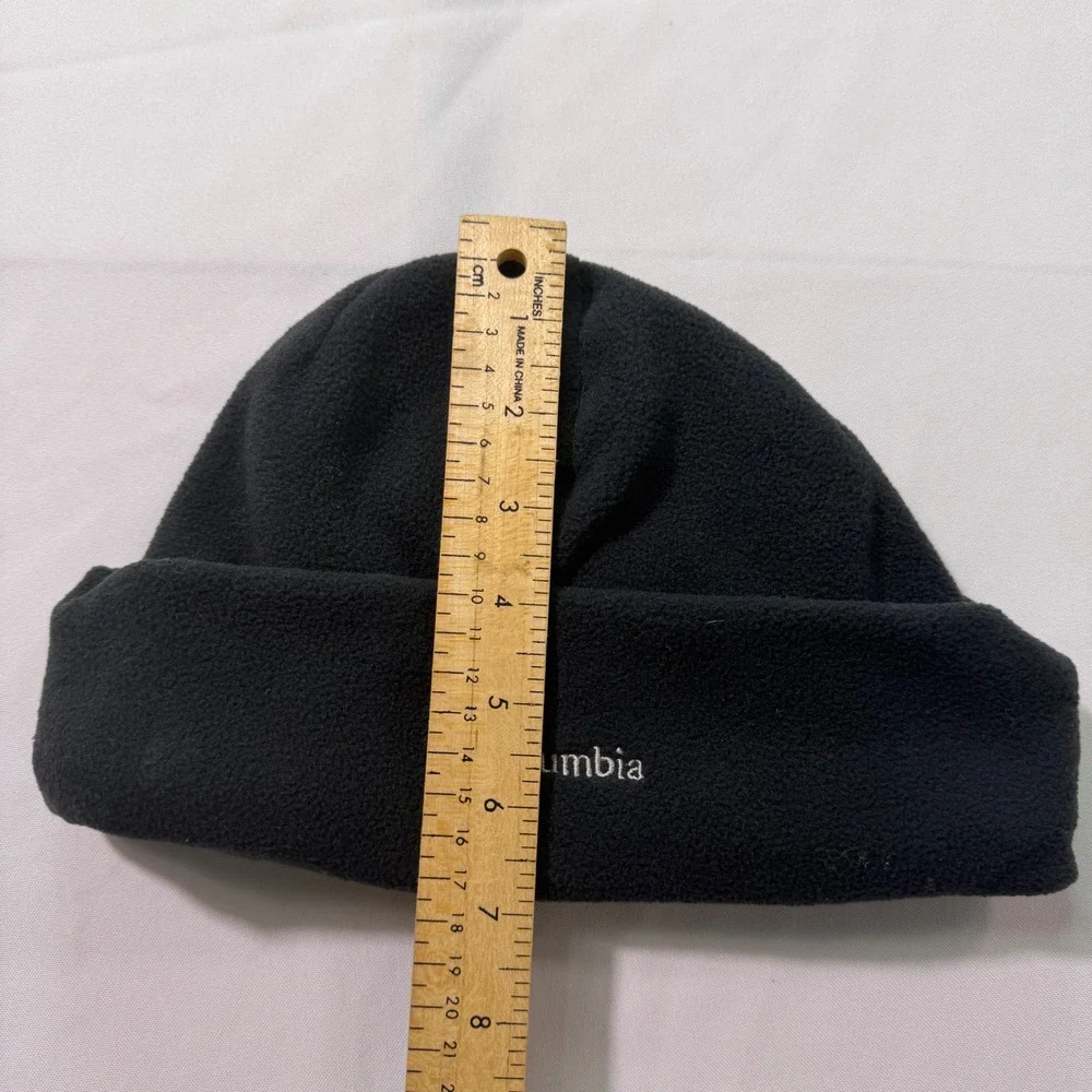 Columbia Kids Youth L/XL Fleece Beanie Hat Bundle Black Blue CY0079 Set of 2